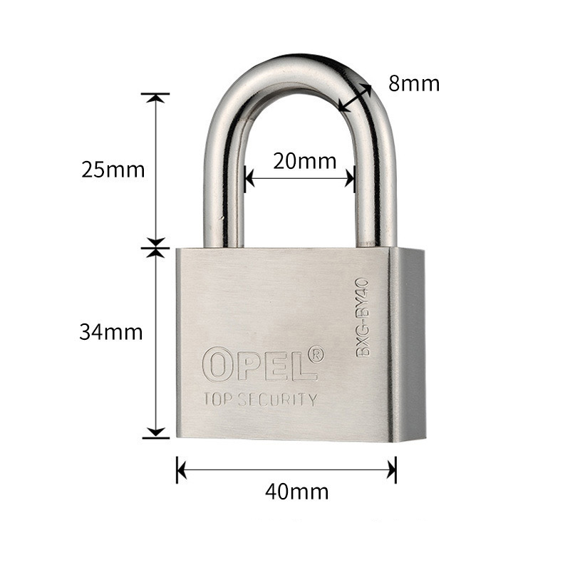 Chain & Lock Necklace - Shiny Silver